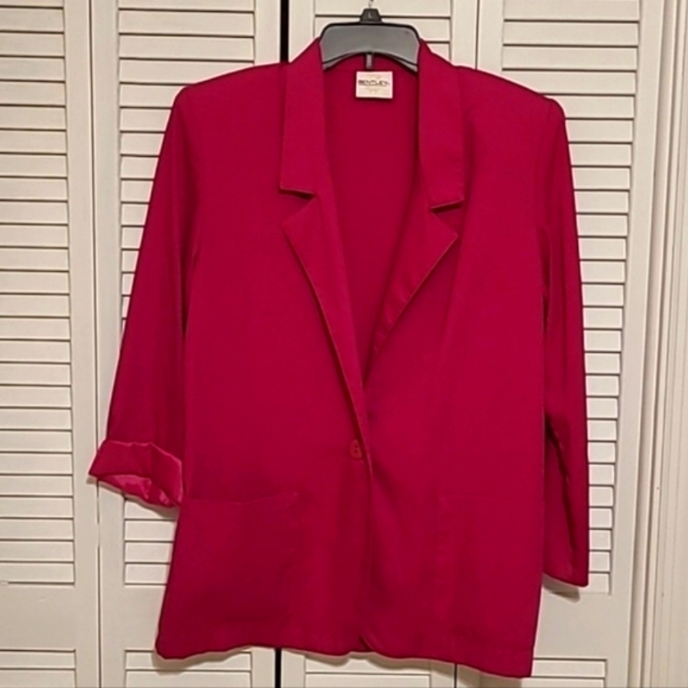 Vintage T.R. Bentley Petite 11/12 Pink Blazer NEW - Picture 2 of 14